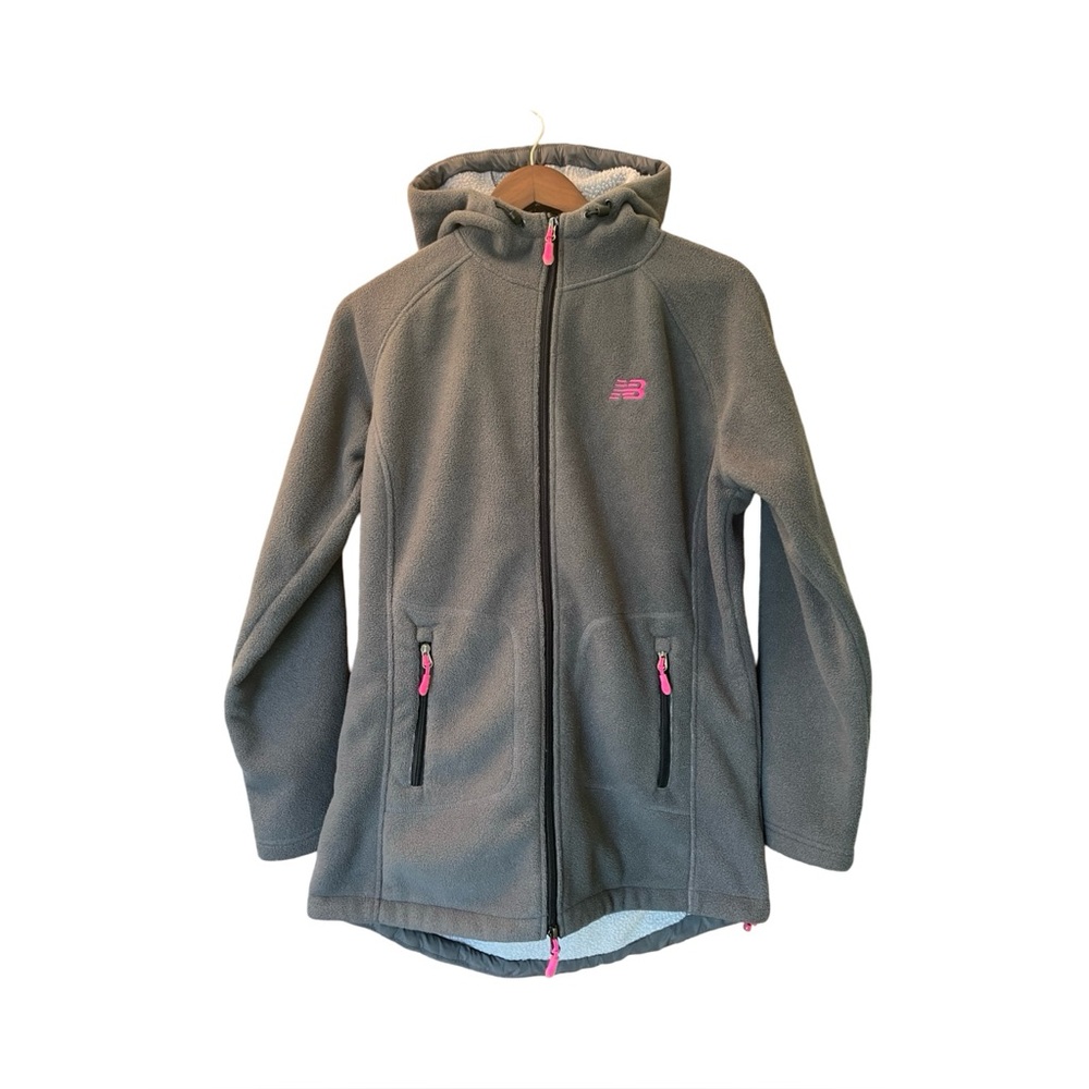 New Balance Thick Fleece Zip Up Grey Sweater Jacket Women’s US Medium